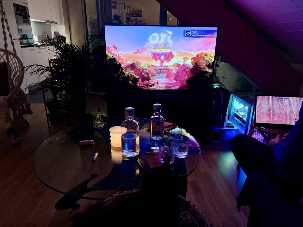 the setup my SO built after I said I wanted to try gaming too 👾✨