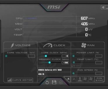 MSI Afterburner Curve Editor Help