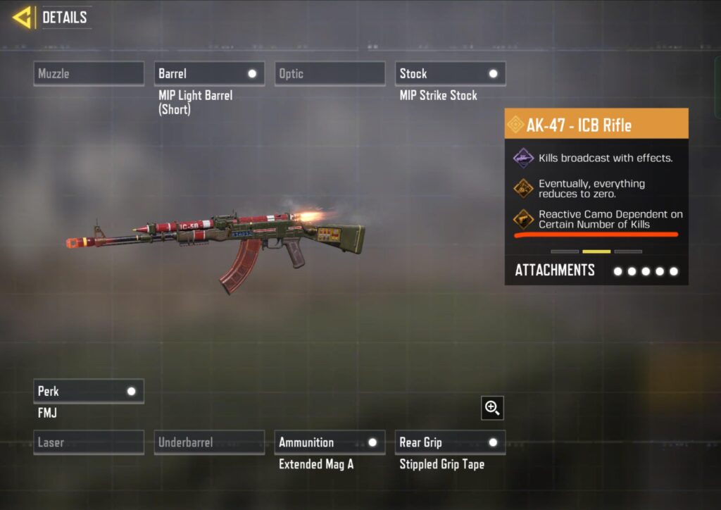 I've a doubt on AK47-ICB rifle