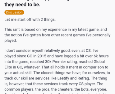 Anime cheater thinks reaching highest ranks in premiere has 0 merit when it comes to skill