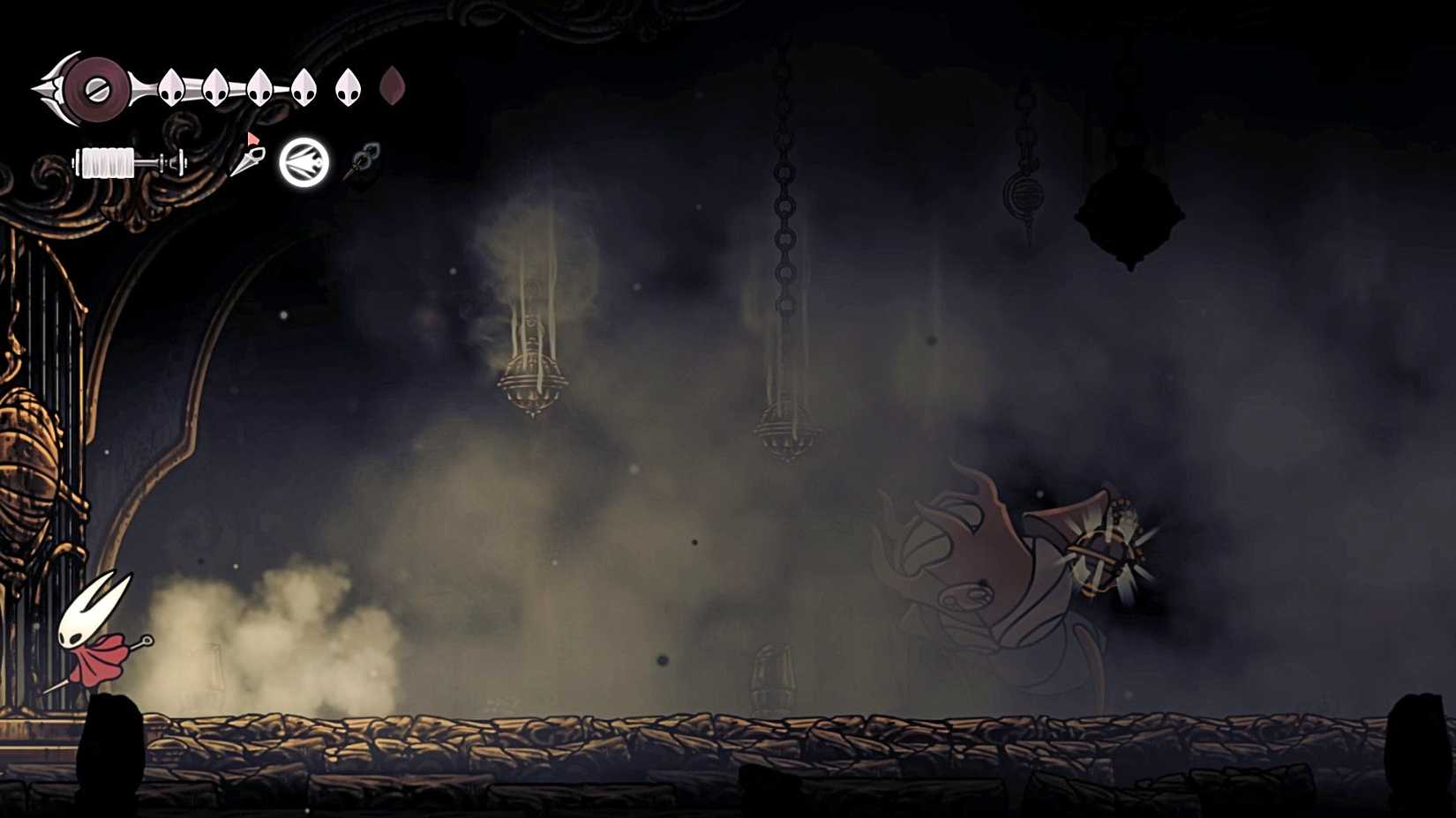 The Last Judge preparing to explode upon defeat in Silksong