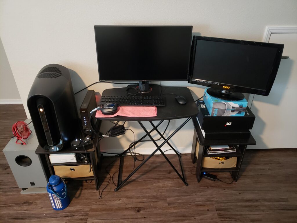 My gaming setup from back in 2020. I don't remember what my eDPI used to be, but I know it was HIGH.