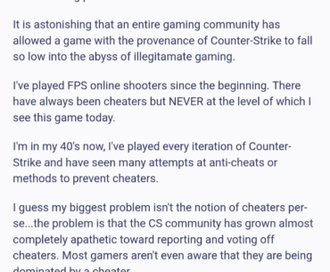 He thinks it's apathy that allows cheating.  The downvote says it all.