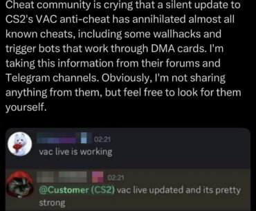 The rumours are true: The best VAC-update in the history of Counter-Strike has annihilated most known cheats.