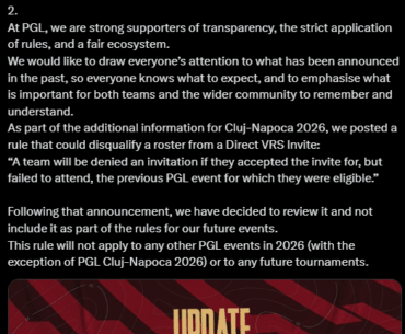 PGL posts update on PGL Masters Bucharest