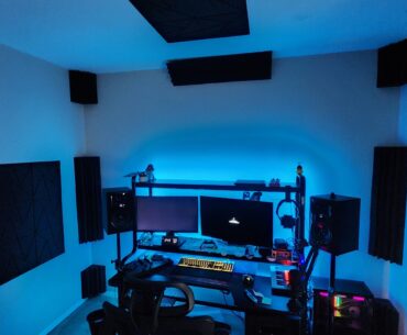 Recently upgraded my studio office/PC... Used for music production / mixing / gaming... How did I do? This is my first time really trying to make it nice and clean. And yes the desk is from IKEA