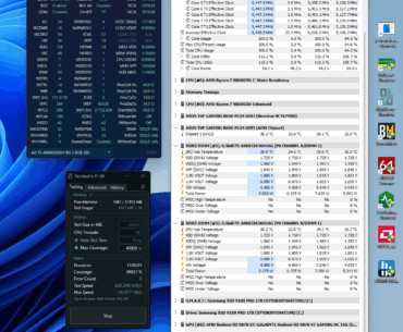 DDR5 6000 CL24-34-34-126 test 9800x3d oc 5450 Karhu 12 hours 40,000% complete