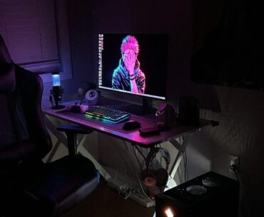 New apartment, just set up (ignore cable management)