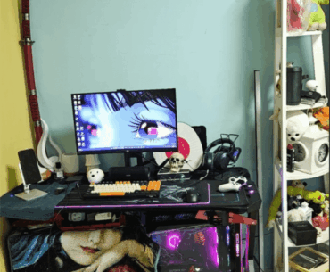 The 4 stages my pc setup went through ( the last one is the current)