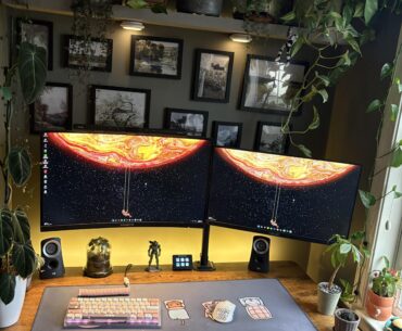 My cozy setups starting to grow in.