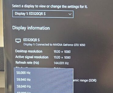 I just discovered that the display at my workplace supports 144hz but they've been running it at 60hz this entire time