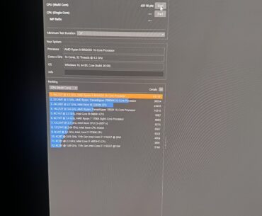 Cinebench score