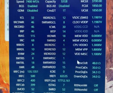 Trying to max out my 7400 uclk 2:1 Ryzen 7700x Ram timings.