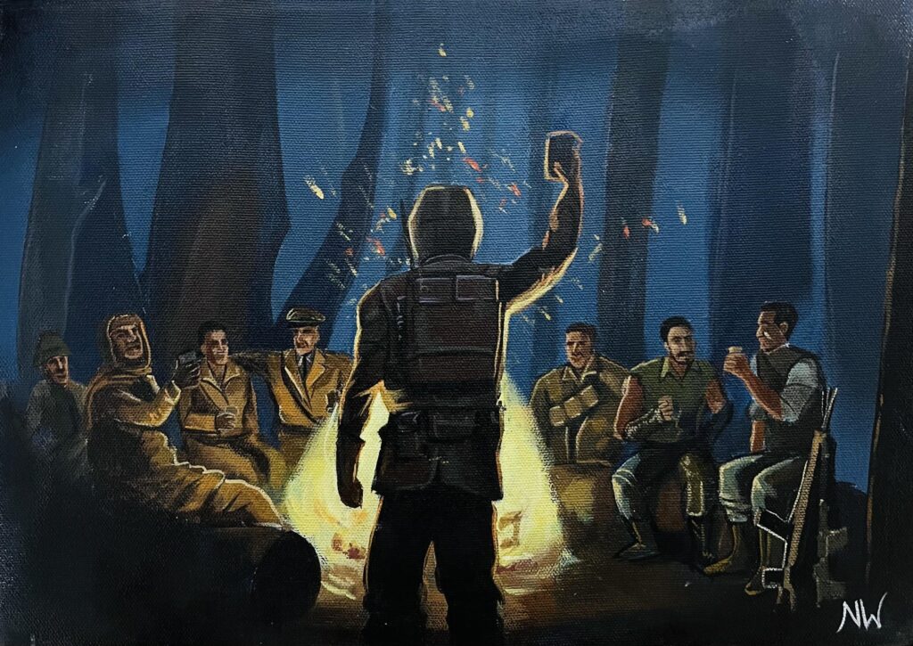 I painted the campfire from B03!