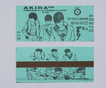 Akira themed Paris métro ticket from 1995, 50 000 units printed for promotional purposes.