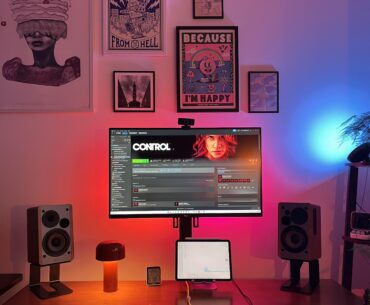 Night version of my gaming desk