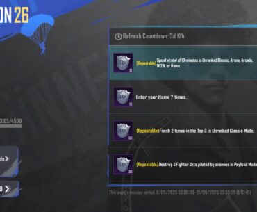Unable to do casual season misisons