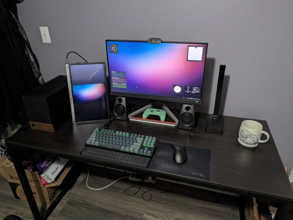 My new setup for my first small form factor PC build