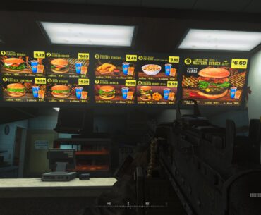 The menu at Burgertown