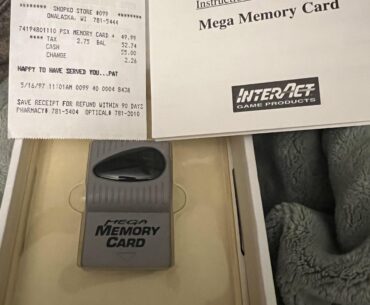 Gf got this ps1 memory card and had the original receipt in it