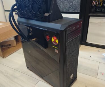 I couldn't find space where the AIO would fit, so I made the space.