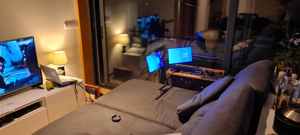 It's not a desk, it's a cyber sofa