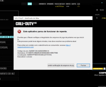 esse erro não deixa e jogar