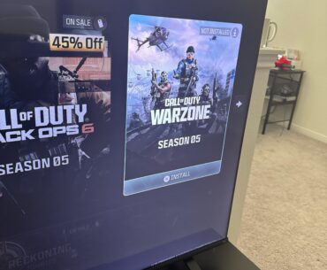 PS5 WZ update glitching