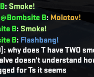 Can we please not give two smokes to the Ts in the Retakes mode? It's frustrating as a CT.