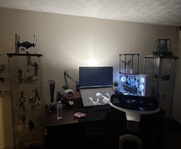 Looking to update and add a 44” tv above my monitors so i can watch movies in my living room, thoughts?