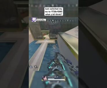 Just switched to 1728x1080 res what yall think? #apexlegends #apexmovement #kazumafps