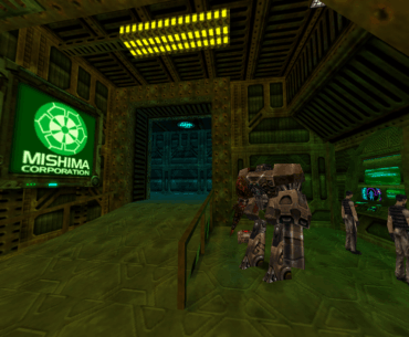 Some atmospheric cyberpunky environments from the first episode of "Daikatana" (2000), showing Japan in the year 2455.