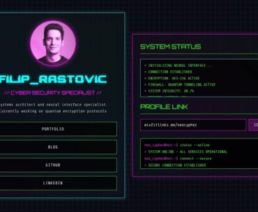 I published Misfitlinks - Cyberpunk Link In Bio Website Builder