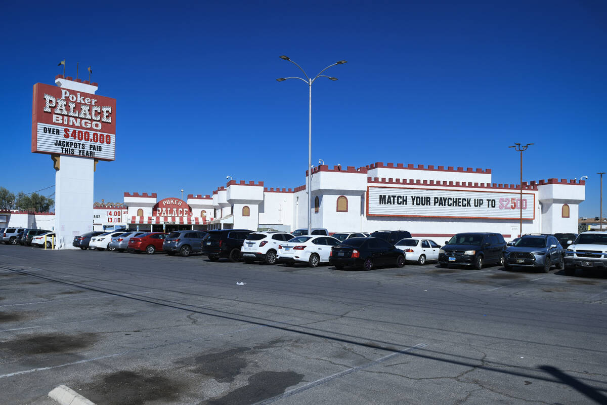 Poker Palace property sells for $9.4M | Inside Gaming | Business The Poker Palace is seen in North Las Vegas on Thursday, July 31, 2025. (Sam Morris/Las Vegas R ...