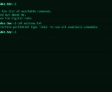 Cyberpunk-style interactive terminal portfolio — magradze.dev