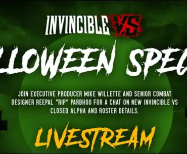 New Invincible VS character reveals and alpha test information coming tomorrow, October 28
