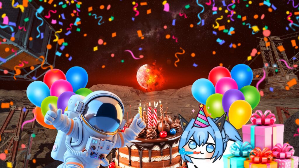 Me out here in the moon celebrating my birthday while the Earth fucking explodes….