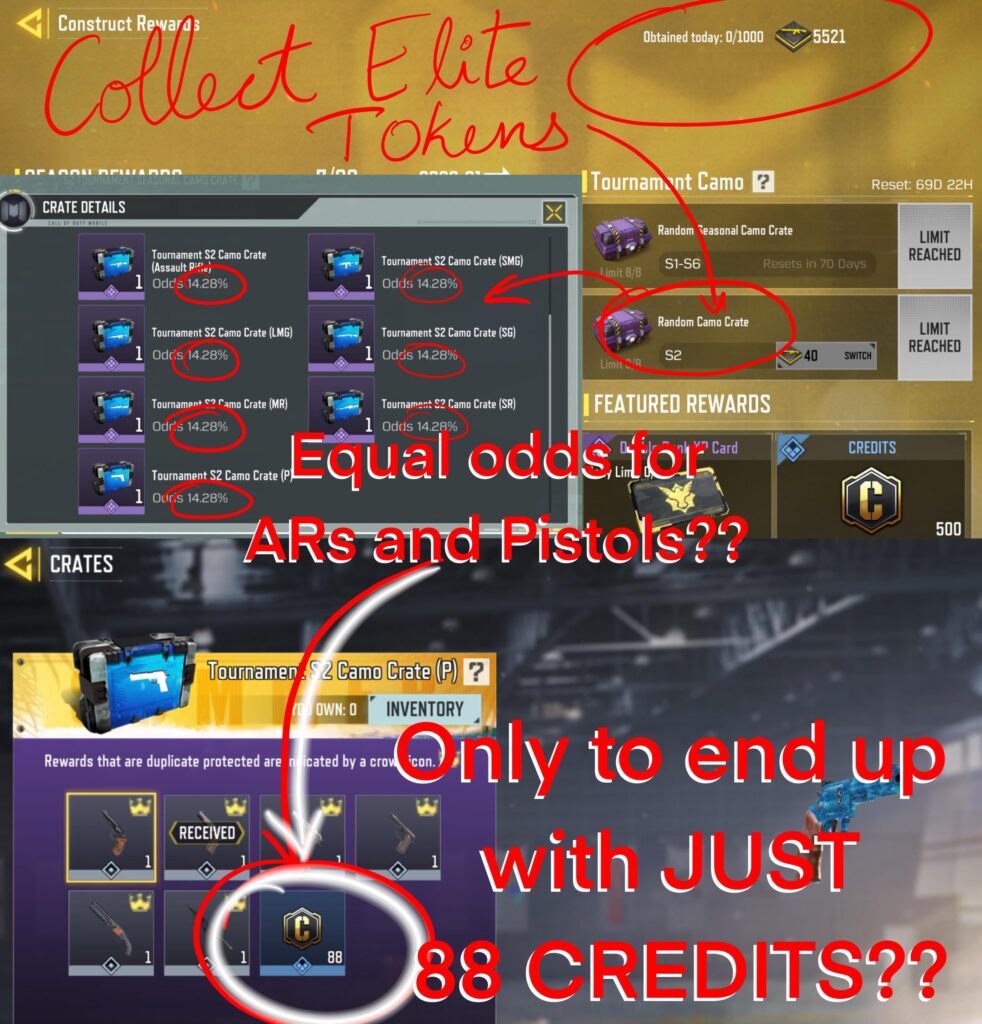 PLEASE CHANGE the Elite Token - Seasonal camo crates System!