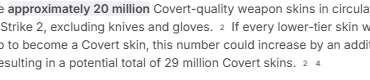5m Knives/gloves will be generated?