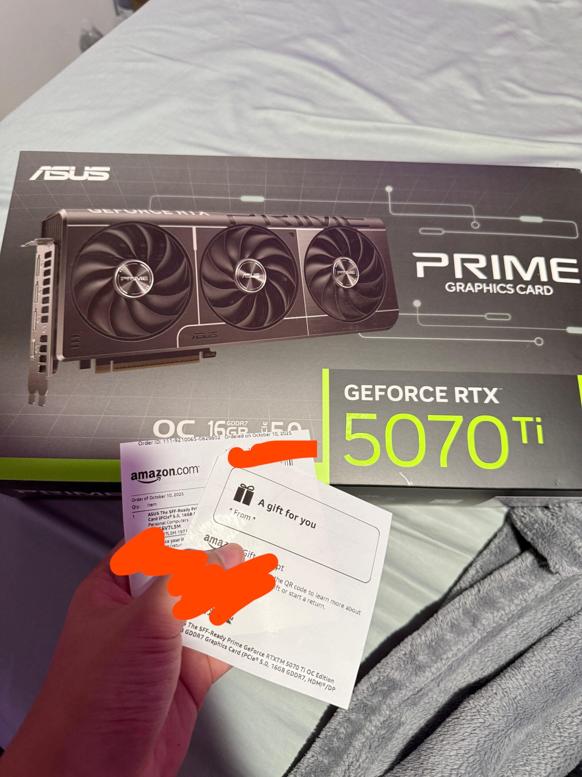 Randomly Gifted a 5070ti??? Randomly Gifted a 5070ti???