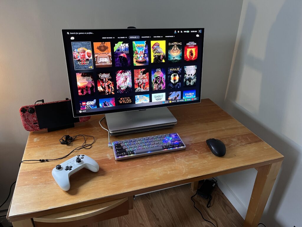 Temporary work and gaming OLED battlestation