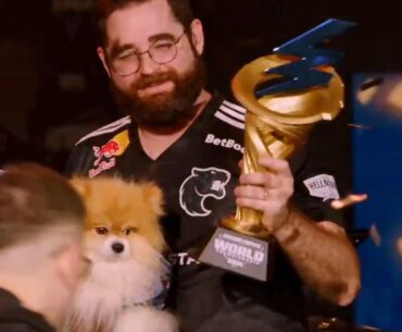 FalleN celebrates FURIA’s latest trophy win with his dog