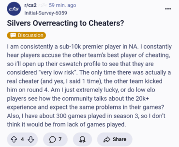 Cheaters thinking nobody can tell if the person calling them out is a lower rank?