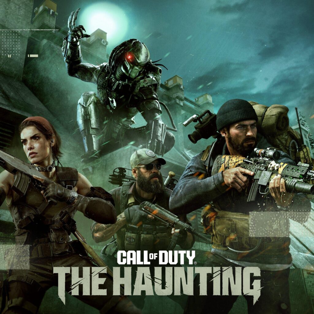 Black Ops 6 Season 06 Official Keyart featuring the Predator, MP40 and night-time Verdansk