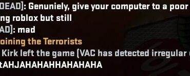 [VACLive Appreciation Post] Was chilling in Casual late night yesterday when I noticed a cheater on enemy team. I wasn't the only one to notice them (VACLive did too)!