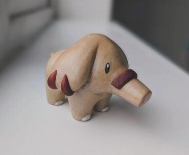 I carved a Phanpy out of wood!