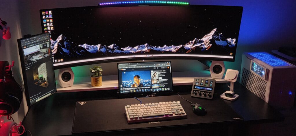 Need some suggestion to make black desk feel warmer.