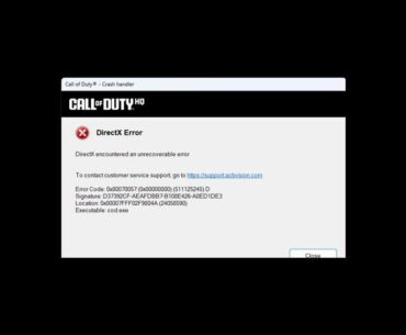 I keep getting this error every time I launch the game, also resulting in a game crash. What is causing this? My GPU is Radeon RX 580 Series, CPU is AMD Ryzen 5 3600X 6-Core Processor, and my drivers are AMD. I'm using Battle.net