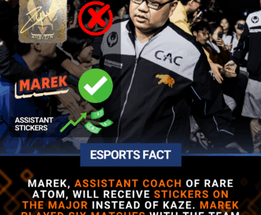 All the beauty of VRS — the assistant coach will receive stickers on the major