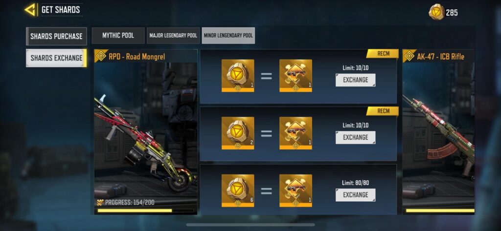 I have the shards let me spend them cod mobile
